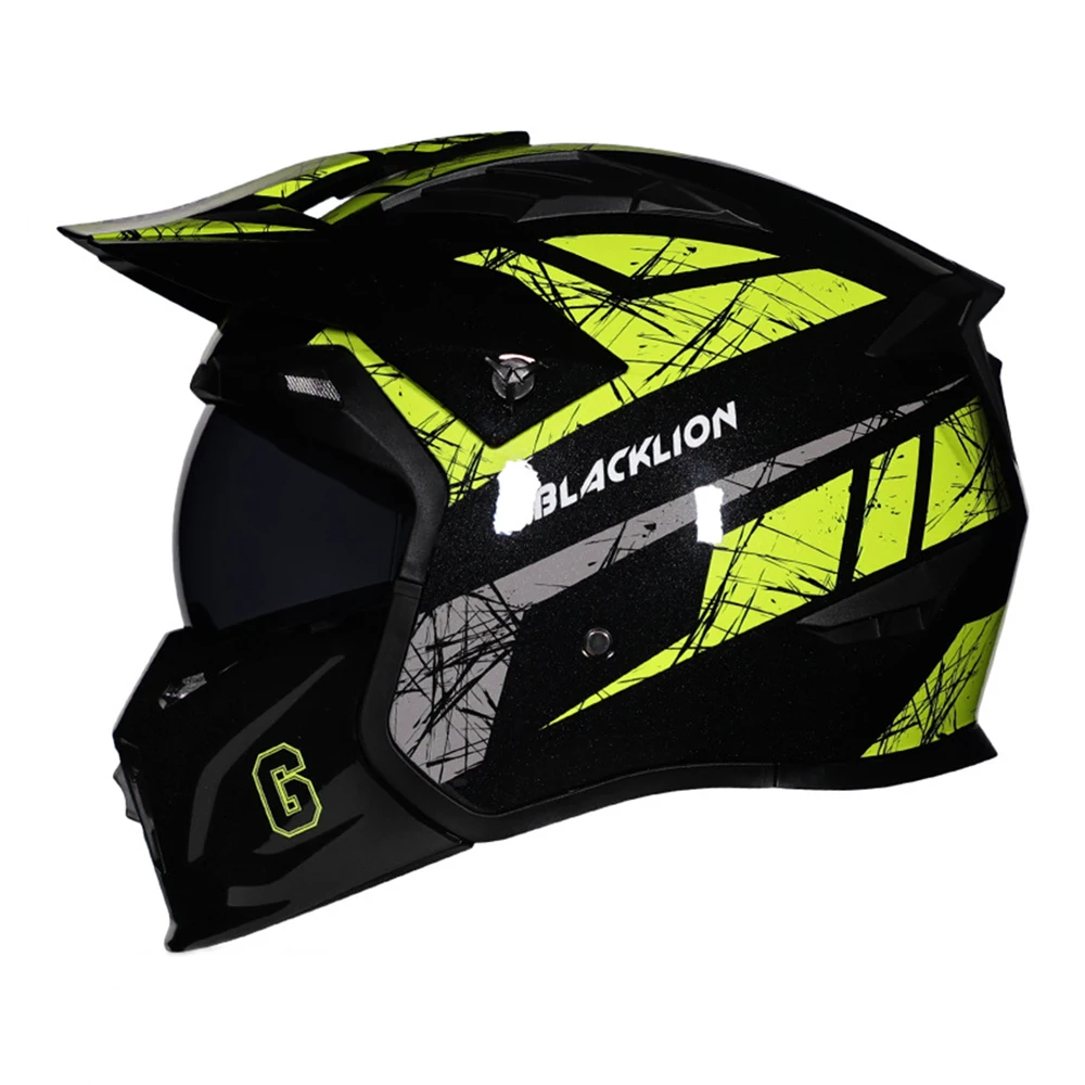 

M-2XL Yellow Wild City Wear-Resistant Racing Helmet Breathable Biker Helmet Anti-Fall Motorcycle Equipment Full Face Moto Helmet