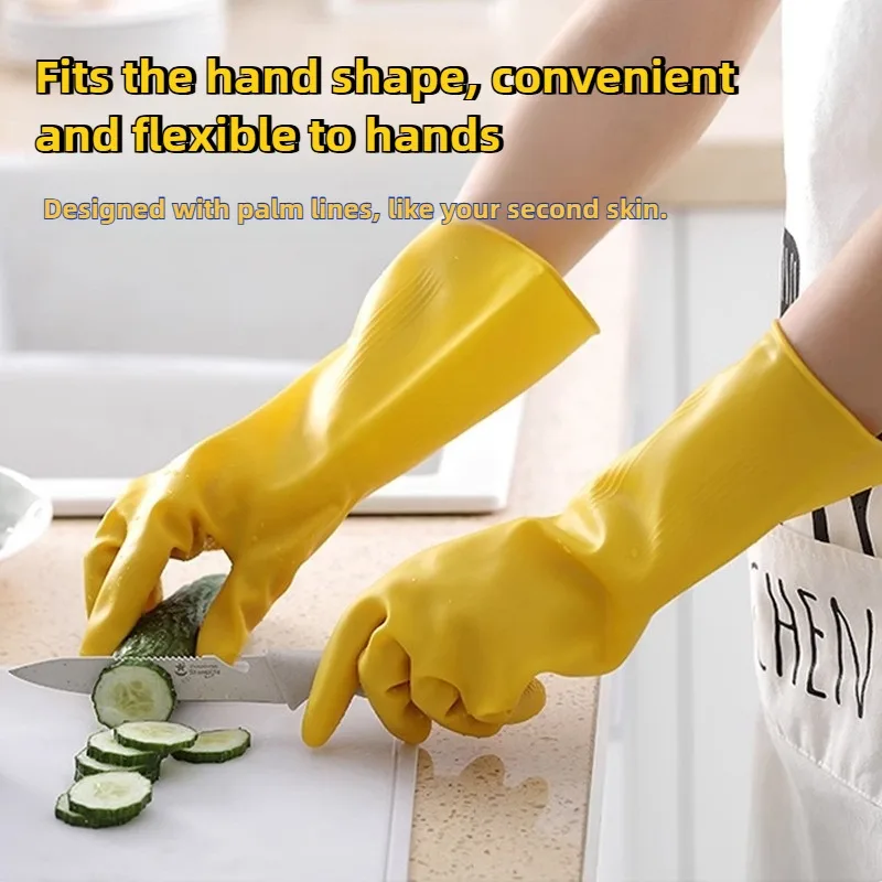 

Водонепроницаемые латексные перчатки для кухни, мытья посуды, бытовая уборка, миска для мытья одежды, овощная рука для защиты женщин
