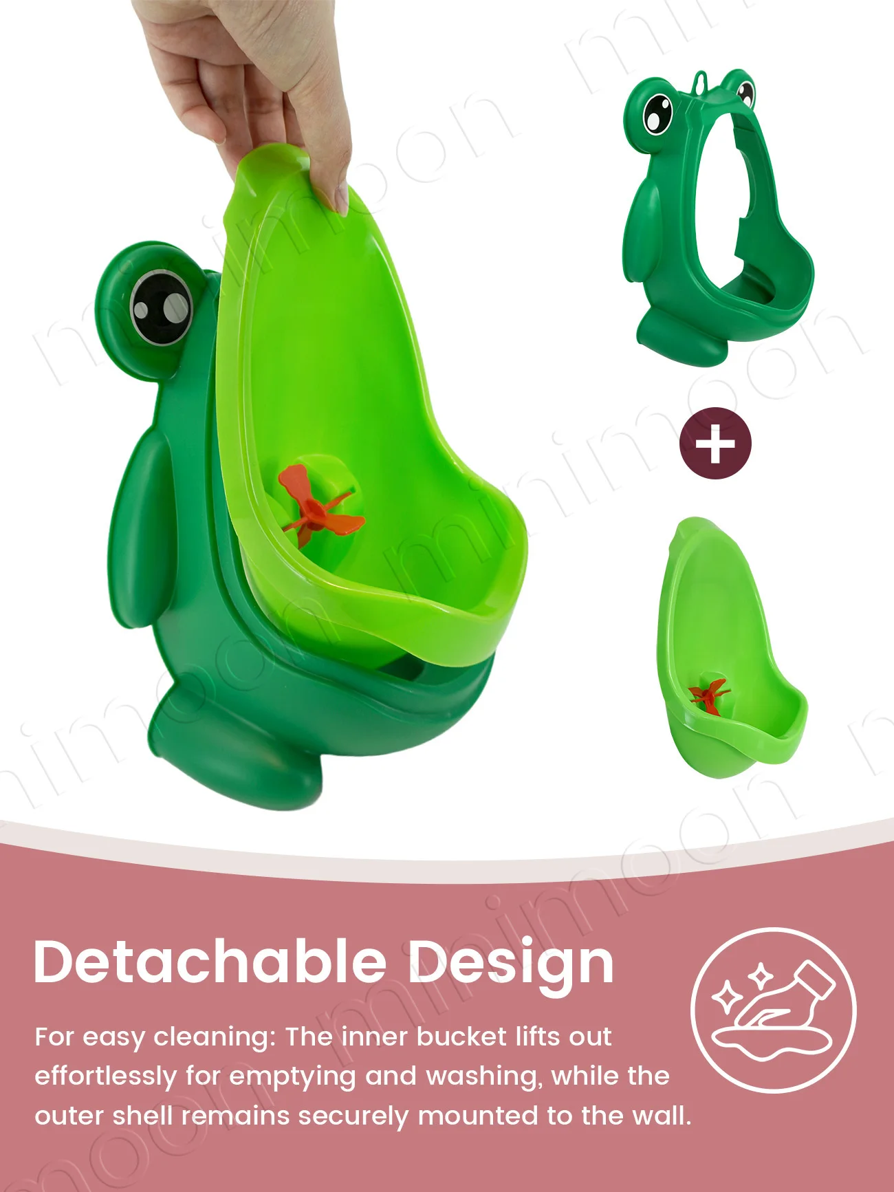 Boys' Potty Training Urinal with Fun Target Game, Frog Design Makes Learning to Stand & Pee an Exciting Challenge - view 4