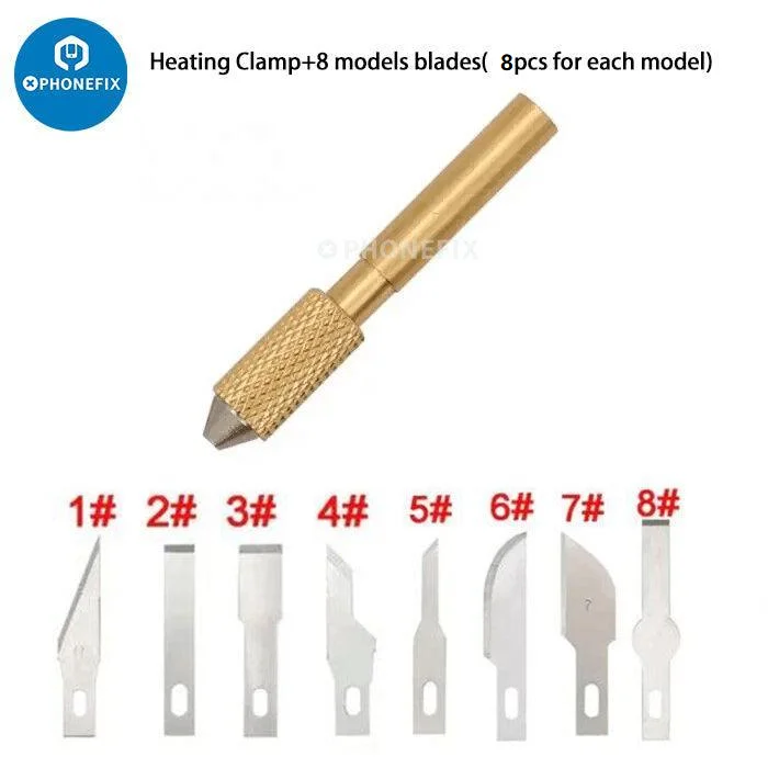 universal 936 Electric Soldering Iron Heating scraper holder blade for iphone Phone Glass back cover UV Glue removal Tool