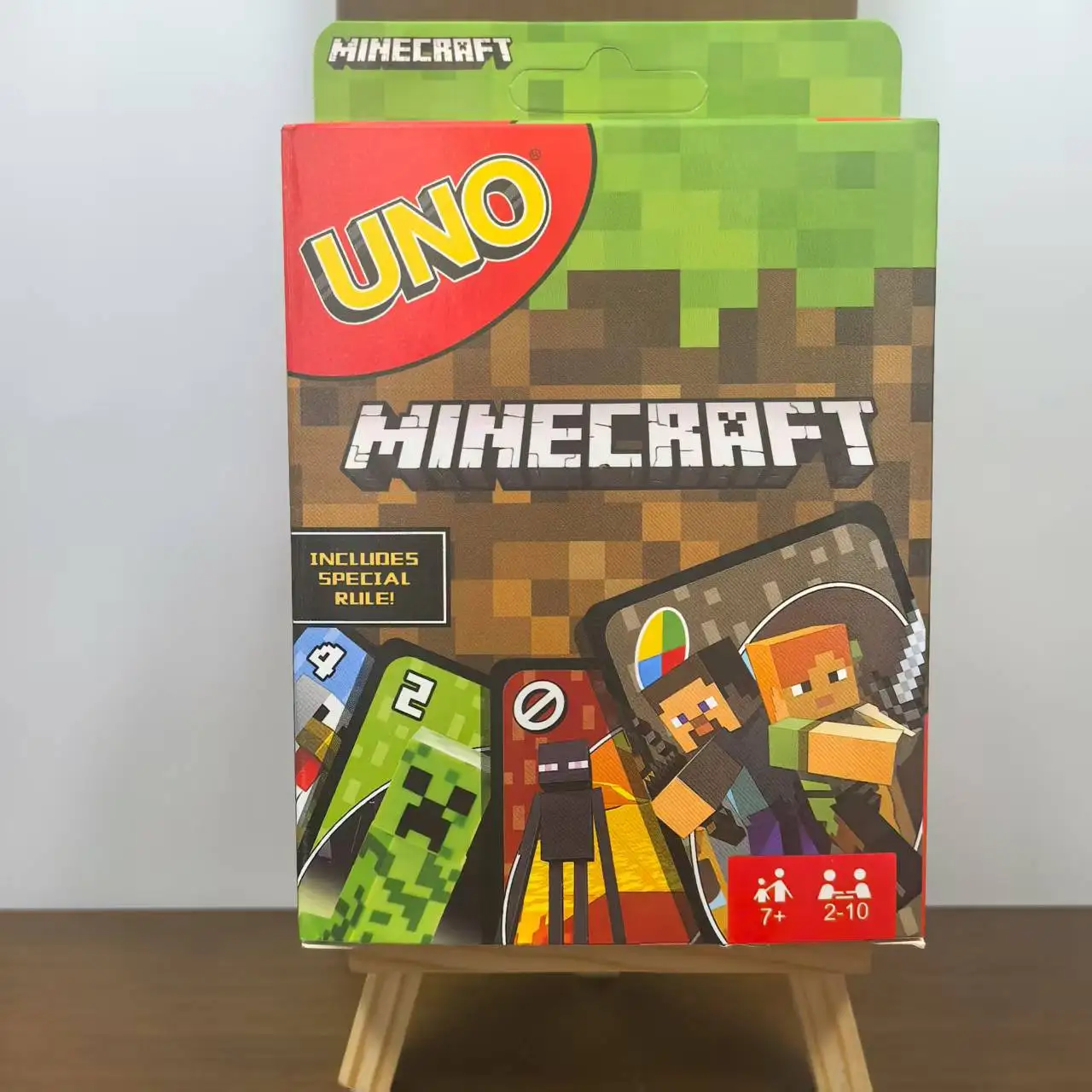 Mattel Games UNO Minecraft Card Game for Kids Adults Families Parties Deck Special Rule Inspired by the Video Game 2 to 10 Playe