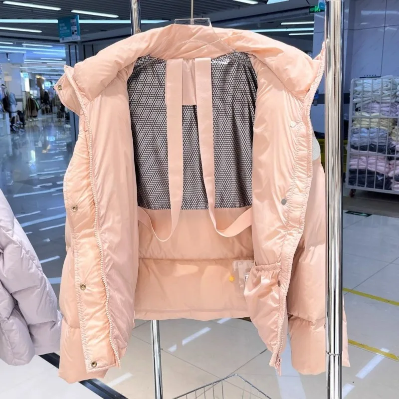 العلامة التجارية الفاخرة سترة منفوخة المرأة الدافئة الأبيض بطة أسفل معطف مبطن تصميم ملابس خارجية سميكة الثلوج الملابس مقنعين يندبروف معاطف #6