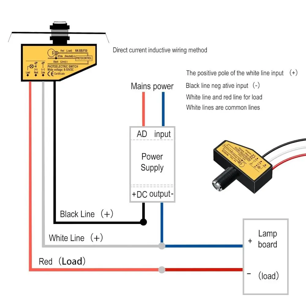 Professional DC 8-50V Photocell Switch Waterproof Auto On/Off Light Sensor Universal Photoelectric Switch Outdoor Lighting