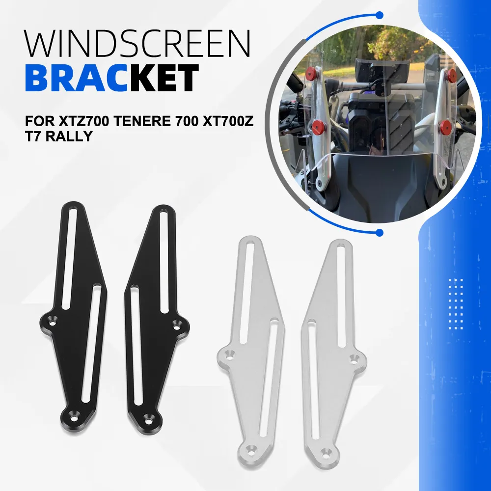 

Front Windshield Adjusting Bracket For Yamaha XTZ700 Tenere 700 XT700Z T7 Rally Motorcycle Support Holder Kit Windshield Bracket