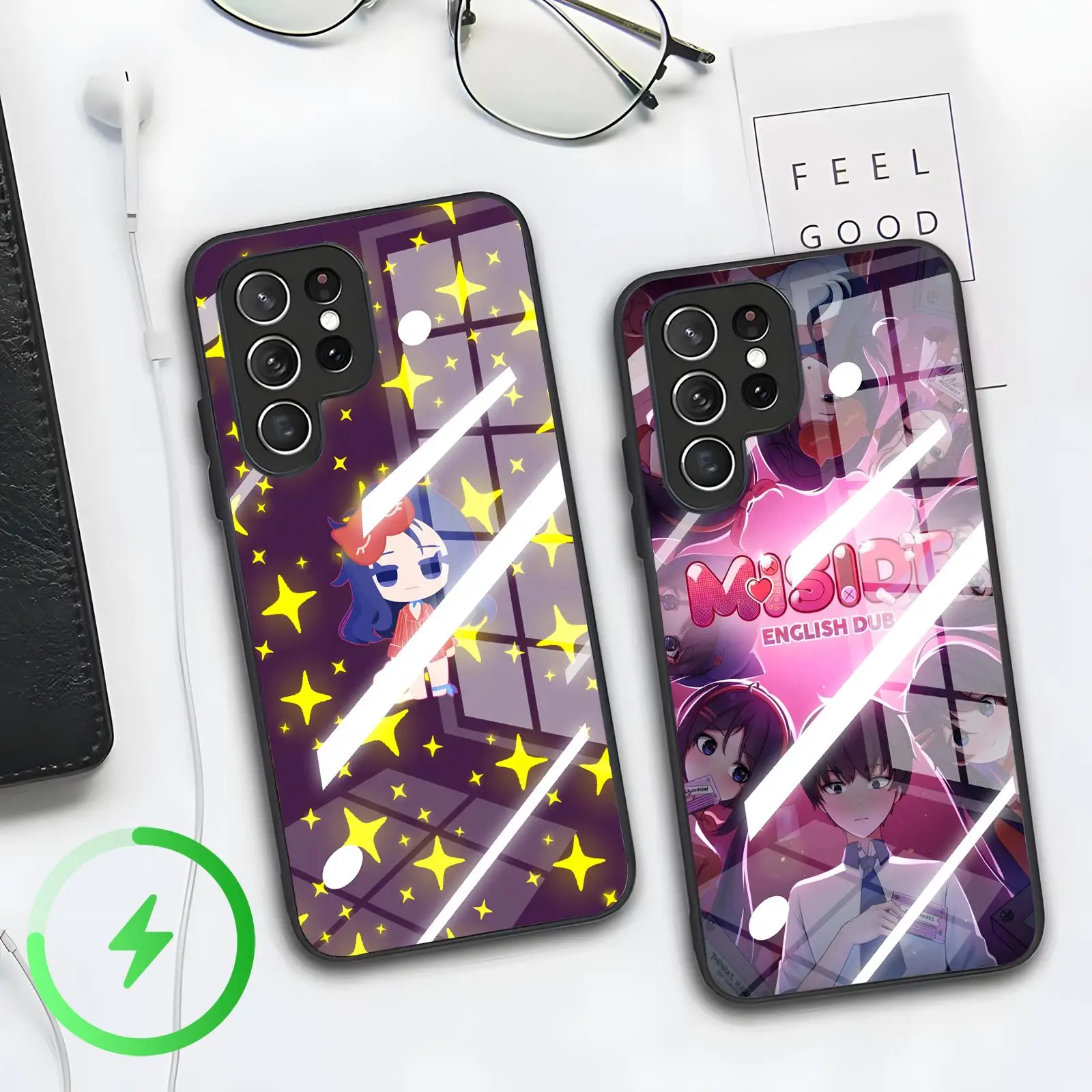 HOT game Miside  Phone Case For Samsung S26 S25 S24 S23 S22 S21 Plus Ultra Note20 Magnetic Glass Phone Case