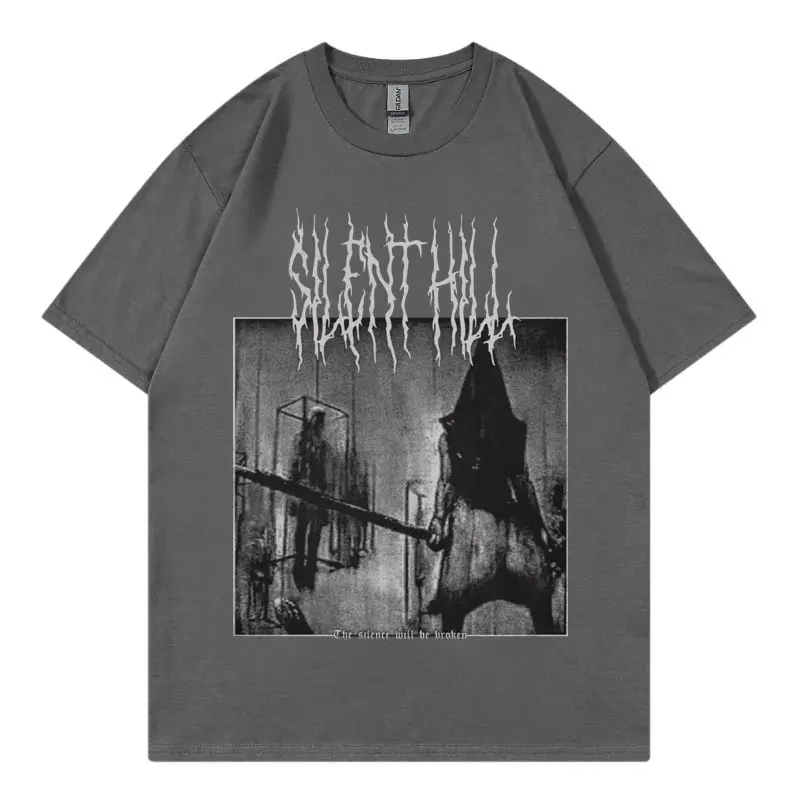 Silent Hill 2 Game Graphic T Shirts Men Women Gothic Vintage Short Sleeve T-shirt High Quality Fashion Oversized Cotton T-shirts - Image 5