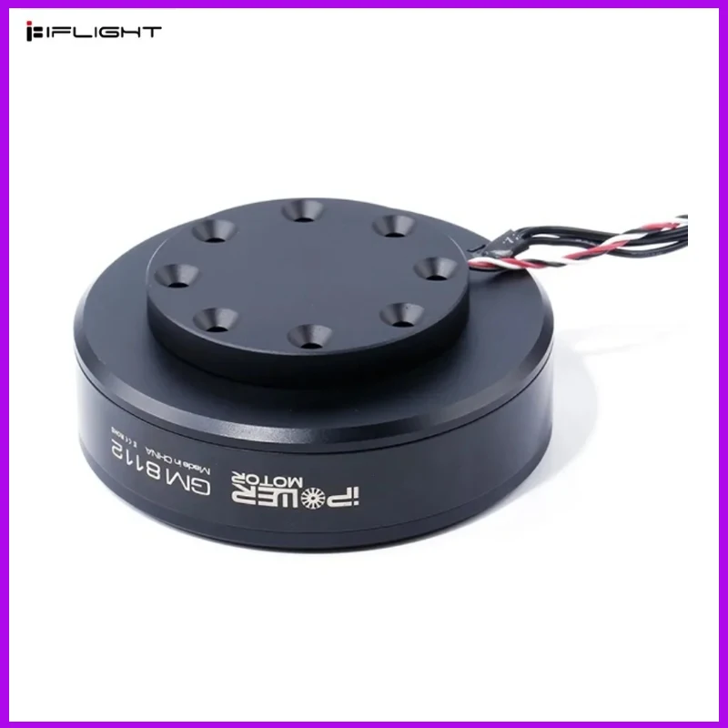 Motor iflight ipower gm8112 90t, motor gimbal sem escova, eixo oco de 22mm com codificador as5048a, compatível com câmera de 5-6kg