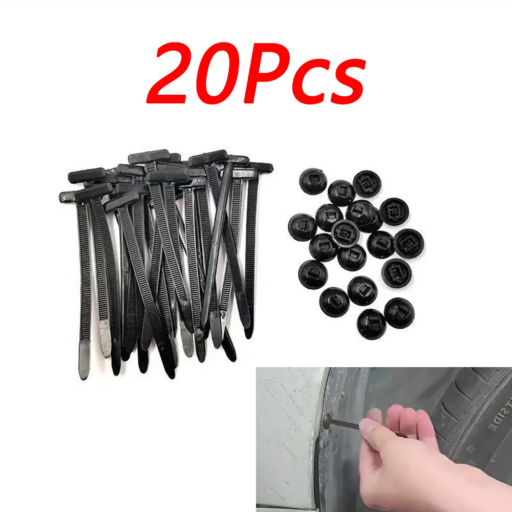 

20Pcs Nylon Universal Cable Tie Buckle-Heavy Duty Zip Ties Holder with Pin & Button Design Cable Ties Tool Fasteners Car Body