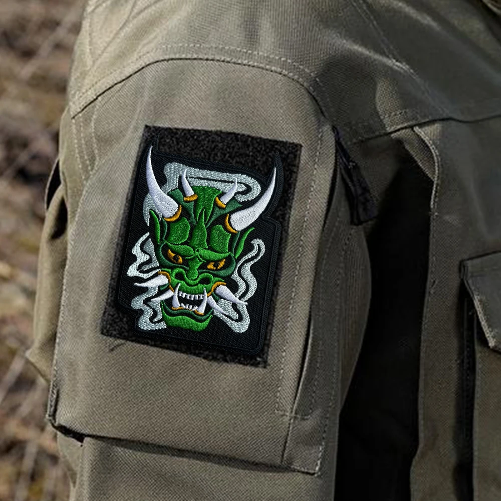 Ghost Mask Embroidery Tactical Patches Funny Hook&Loop Meme Patch Military Army Morale Badge Backpack Stickers - view 5