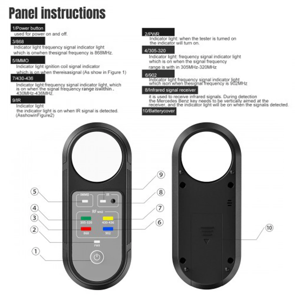 Key Signal Testing K3 Frequency Tester Signal Strength Meter Portable Diagnostic Tool Easy-to-read LCD Display