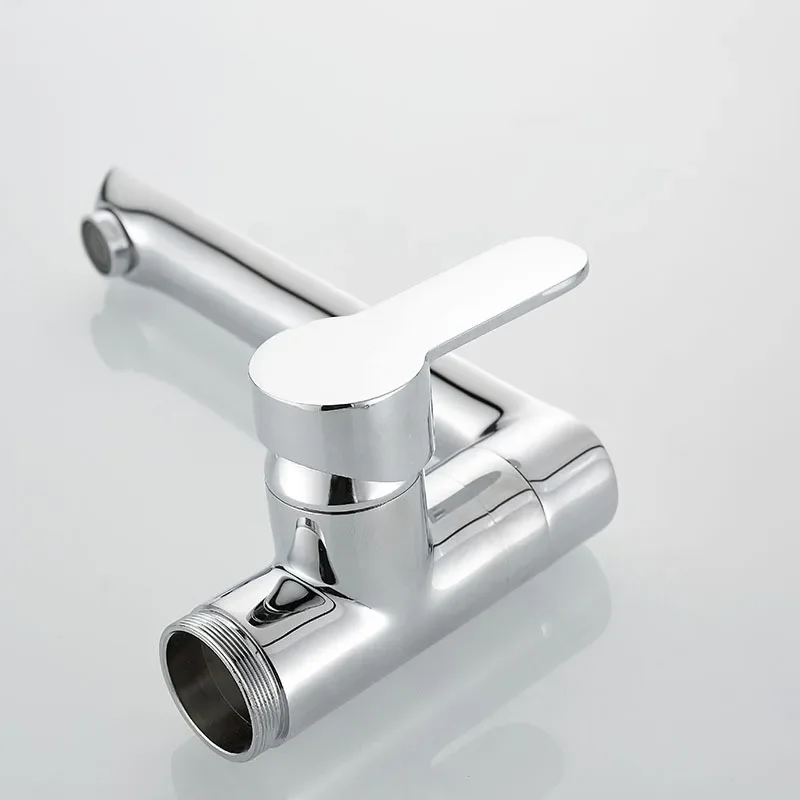 ก๊อกน้ำอ่างอาบน้ำแบบตั้งพื้นถึงเพดาน ขอบอ่างอาบน้ำ แนวตั้ง ทำจากทองแดงทั้งชิ้น สีเงิน แบบยกสูง ไหลแรง