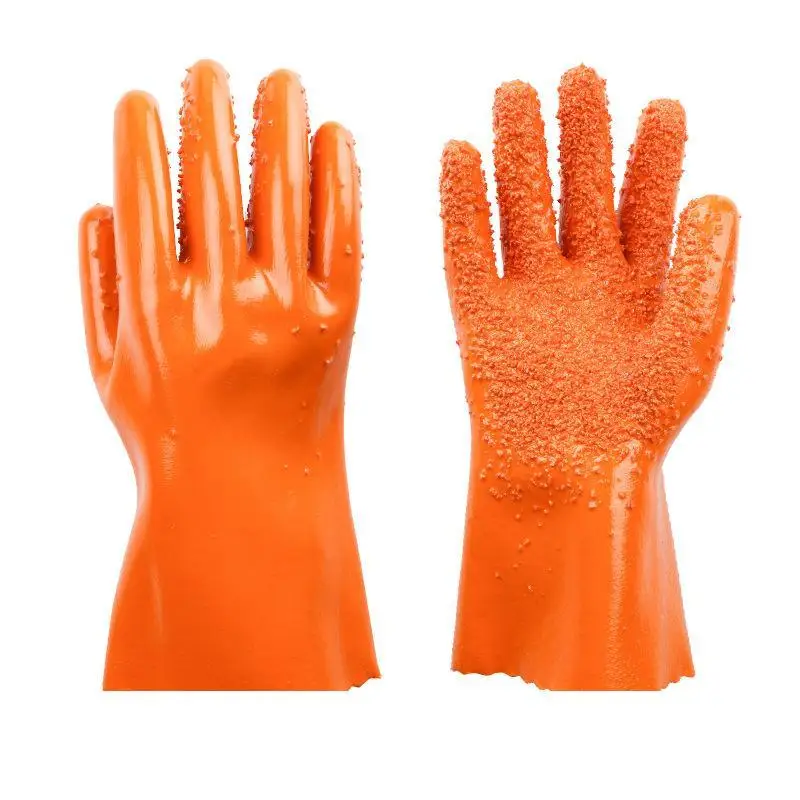 1 Paar wasserdichte, öl- und chemikalienbeständige, rutschfeste, verstärkte Handschuhe – hochwertige PVC-Arbeitshandschuhe für dauerhaften Handschutz. – Detail 10