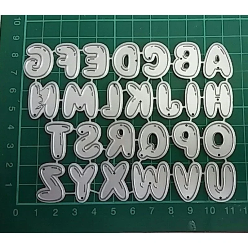 Crafts Embossing Dies 26 A-Z Alphabets Border Metal Cutting Dies Stencils for Making Scrapbooking