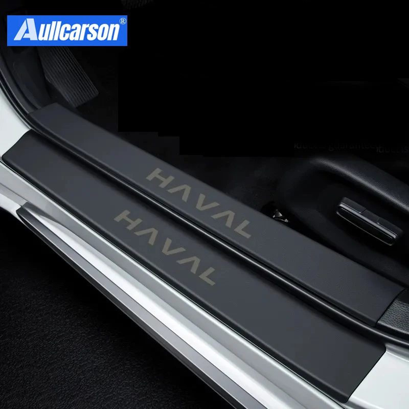 For GWM New Haval H9 2025 Car Door Sill Leather Stickers Rotection Plate Threshold Rear Bumper Trunk Accessories 10 Pieces