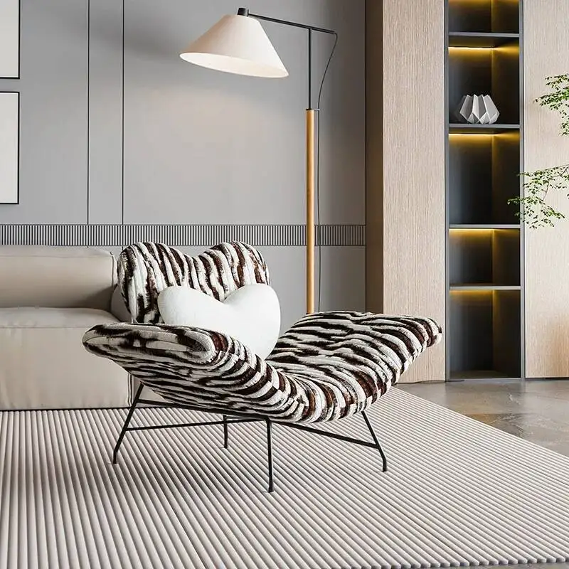 

Dining Chair Velvet Metallic Vanity Single Sofa Armrest Relaxing Living Room Chairs Cushion Elegant Armchairs Black Furniture