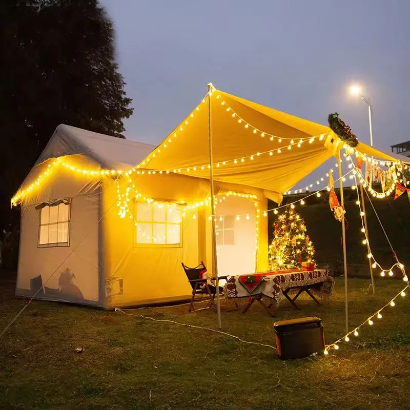 

Glamping Inflatable Camping Tent Oxford Fabric Waterproof Quick Opening Customized Size Four-Season Outdoor Tent
