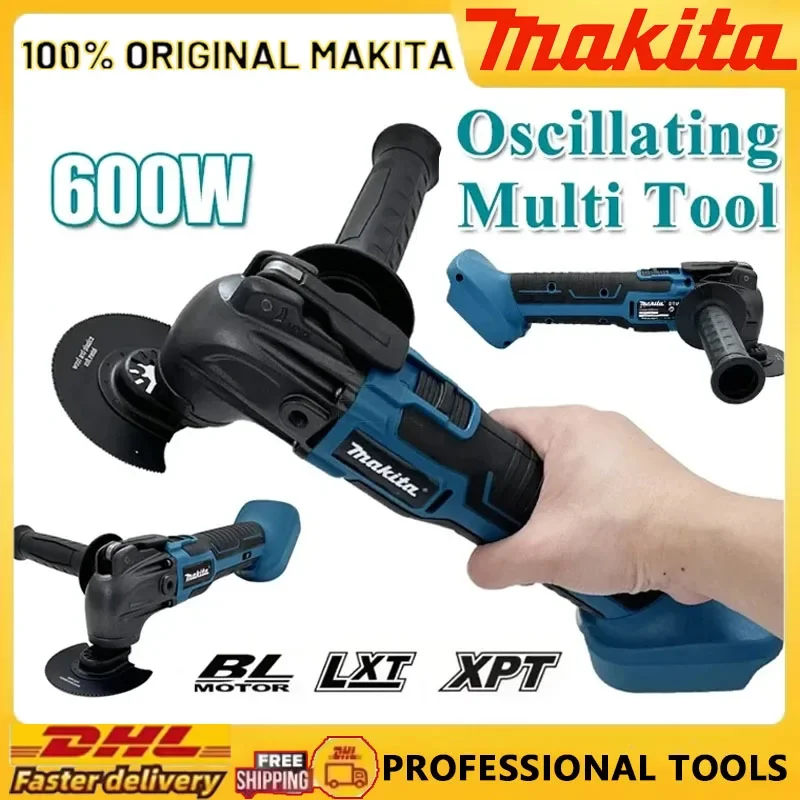 Makita  Cutting Woodworking Power Tool 600W Oscillating Multi Function Tool 20000OPM Electric Saw Trimmer for 21V 18V Battery
