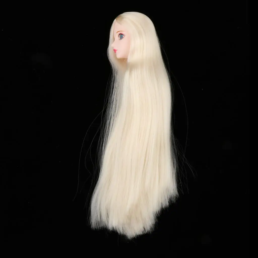 

1/6 Scale Girl Doll Head with Makeup Face and Wig for Ball Jointed Doll Blythe DIY Accessories