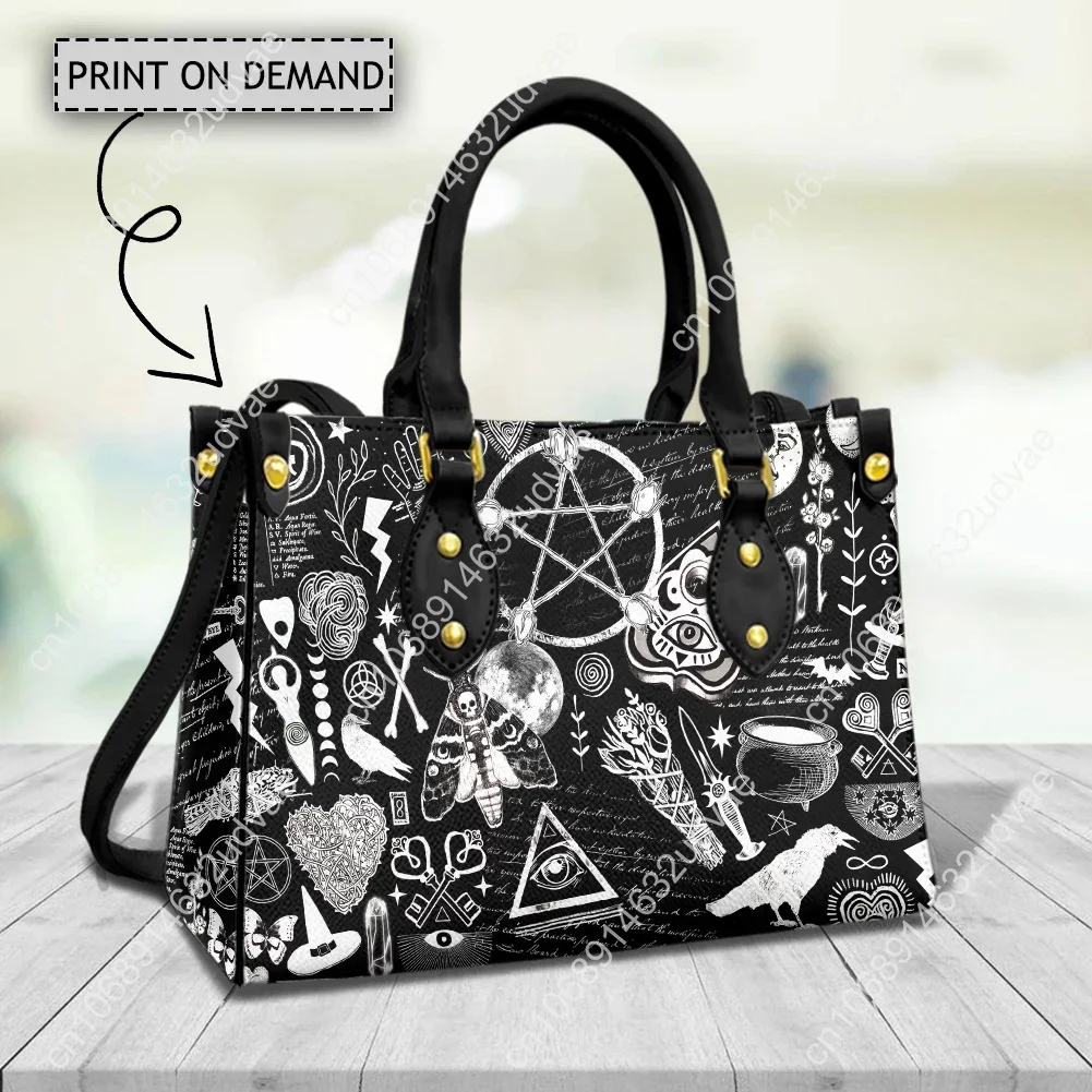 Luxury Brand Cartoon Bee Print Casual Handbag for Women Girl Long Strap Shoulder Messenger Bags Blessing Witchcraft Femme Bolsas