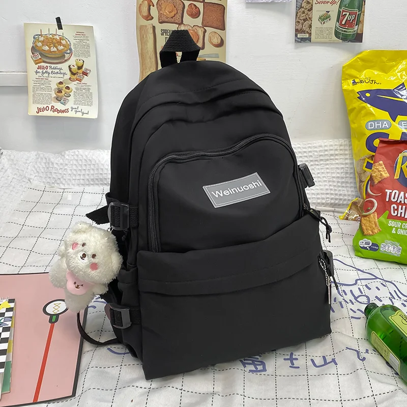 Middle school schoolbag female middle school high capacity bump color backpack INS new summer primary school backpack