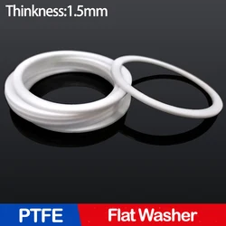 PTFE Flat Washer Flange Pressure Gauge Water Pipe Joint Gasket  Inner Diameter 10-140mm Gasket Spacer Sealing For Pressure Gage
