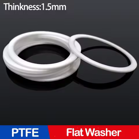 PTFE Flat Washer Flange Pressure Gauge Water Pipe Joint Gasket Inner Diameter 10-140mm Gasket Spacer Sealing For Pressure Gage