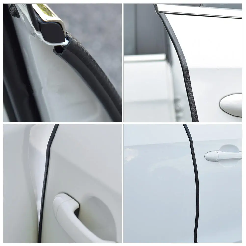 4 Meters PVC Car Door Seal Strip Soundproof Weatherstrip Anti-Collision Trim Protector for Automobile Bumper Grille Hatch view 2