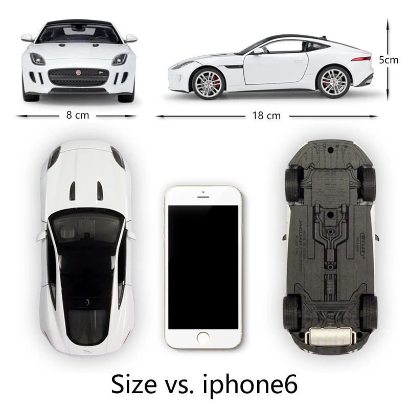 WELLY Diecast 1:24 Scale Model Car JAGUAR F-Type Coupe Race Car Toy Sports Car Metal Alloy Toy Car For Children Gift Collection