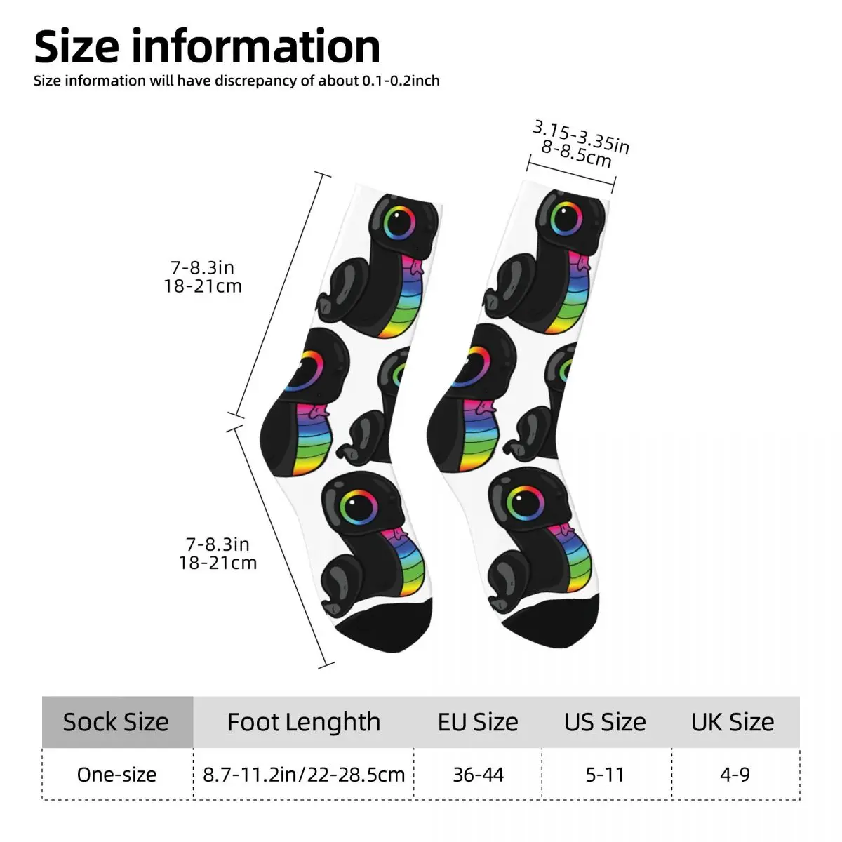 Sneki Snek Fan Design Razer RGB Sticker Socks Harajuku Super Soft Stockings All Season Long Socks Accessories Christmas Gifts
