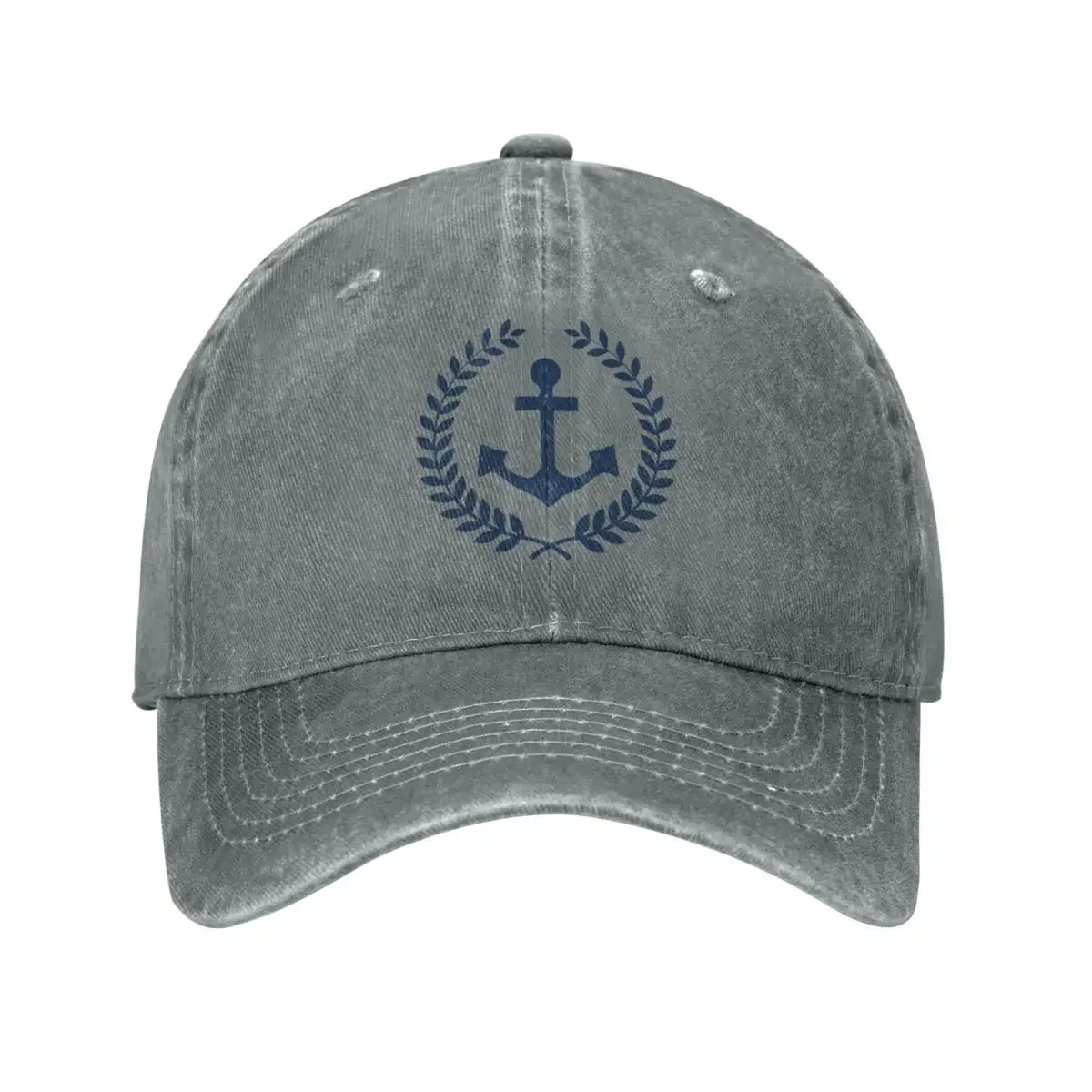 Casual Nautical Themed Baseball Cap for Men Women Distressed Washed Sun Cap Crew Complement Navy Outdoor Workouts Caps Hat