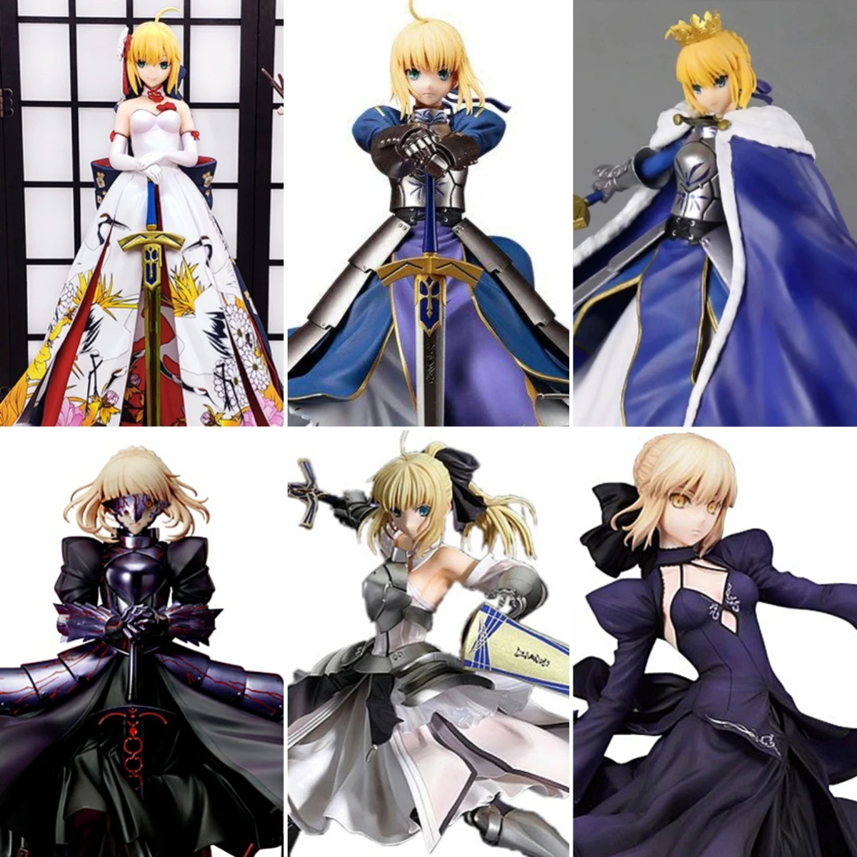 

Fate Stay Night Black Saber Altaria Pendragon Anime Model Statue Collectible Figure Black Saber Decoration Toys Action Gifts