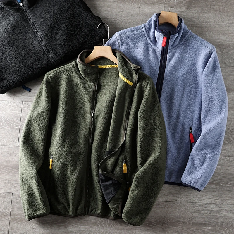 

Ultra Fine Ultra Warm Men's Fce Jaet Outdoor Autumn Winter Windproof Faion Urban Sle Long Sve Zipper Closure Coat