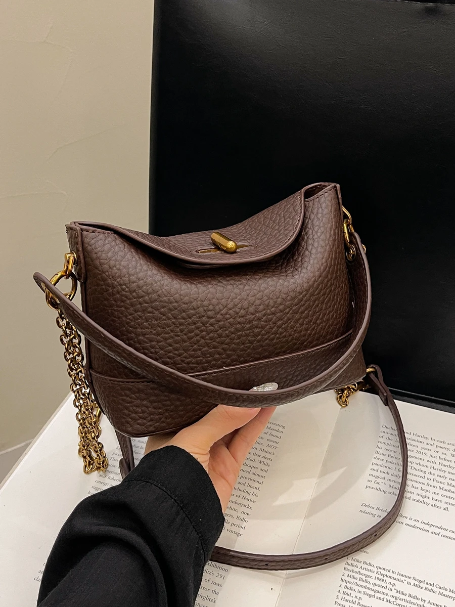 Women's new western-style handbag, fashionable and versatile, vegan leather, high-quality ladies one-shoulder messenger bag