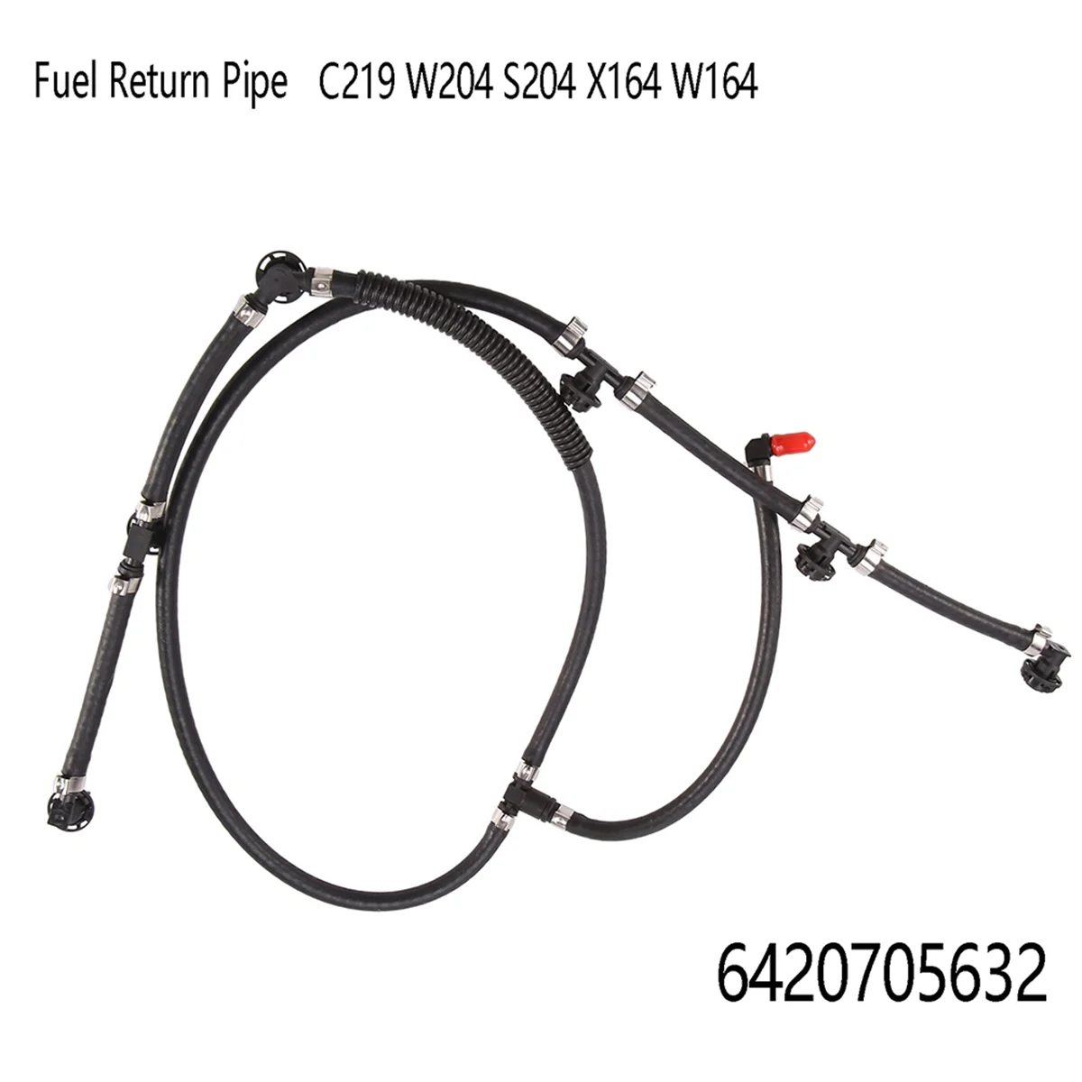 6420705632   Kraftstoffrücklaufrohr Kraftstoffeinspritzer Leckschlauch für Mercedes-Benz C219 W204 S204 X164 W164