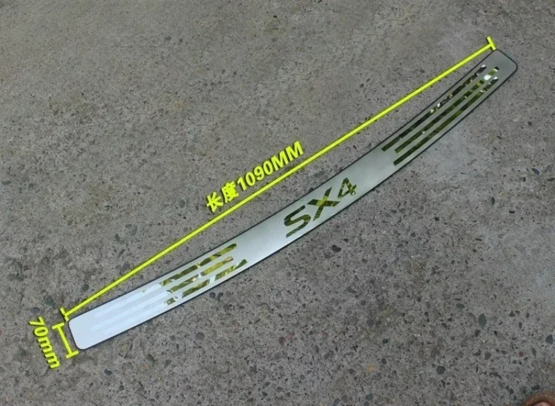

For Suzuki SX4 2007-2012 Car Styling Car Covers High Quality Rear Windowsill Panel Rear Bumper Protector Sill Stainless Steel