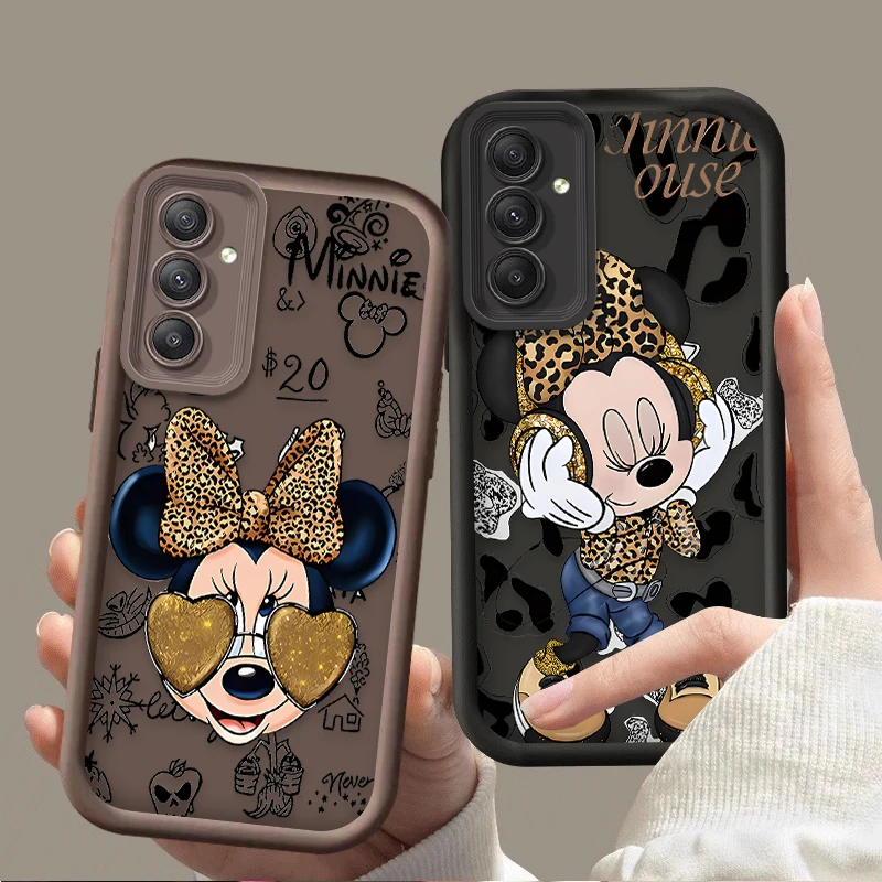TPU Case For Samsung Galaxy A56 A36 A26 A16 A06 A15 A25 A35 A55 5G S25 S24 S23 Ultra S22 S21 Plus FE Leopard Print Minnie Disney - náhled 2