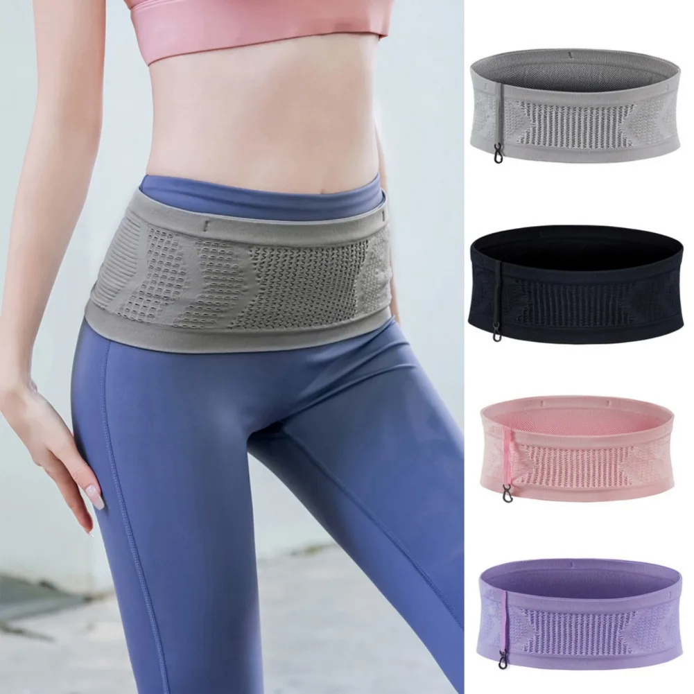 Seamless Waist Bag Sports Soft Elastic Mesh Running Fitness Jogging Run Cycling Bag Unisex Gym Belt Bag