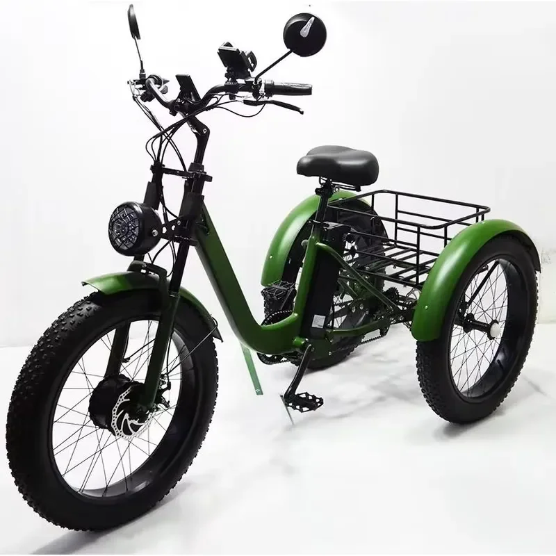 STROVAN US Warehouse in Stock Foldable 3 Wheel Mobility Tricycle Detachable Battery Preassembled Front Basket for Elderly
