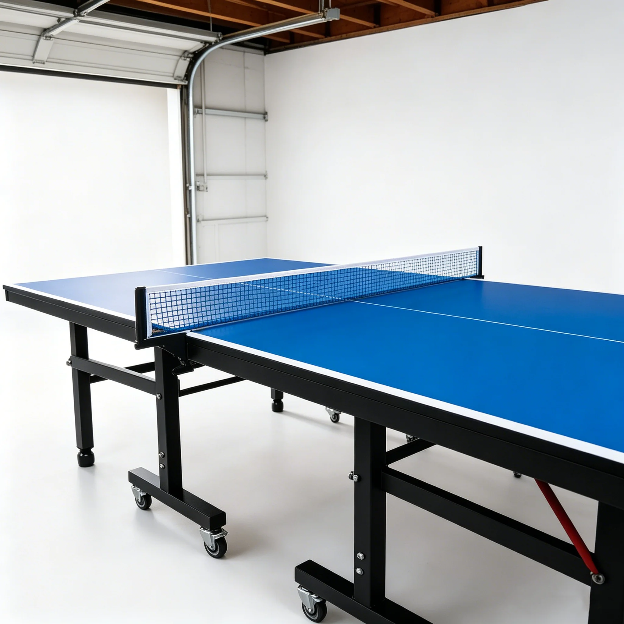 2027 Indoor Table Tennis Table Foldable Standard Panel Training Mobile with Wheels and Balls