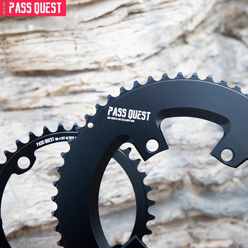 PASS QEUST 110BCD Double Chainring for SHIMANO ULTEGRA R8100 Dura-ACE R9200 R7100 Crankset 12 Speed 5 Bolt Chainring