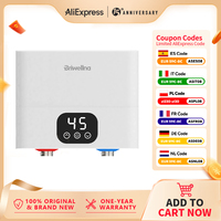 Briwellna Mini Tankless Electric Water Heater 110V/220V Under Sink Instant Hot Water Oversink Instantaneous Water Heater