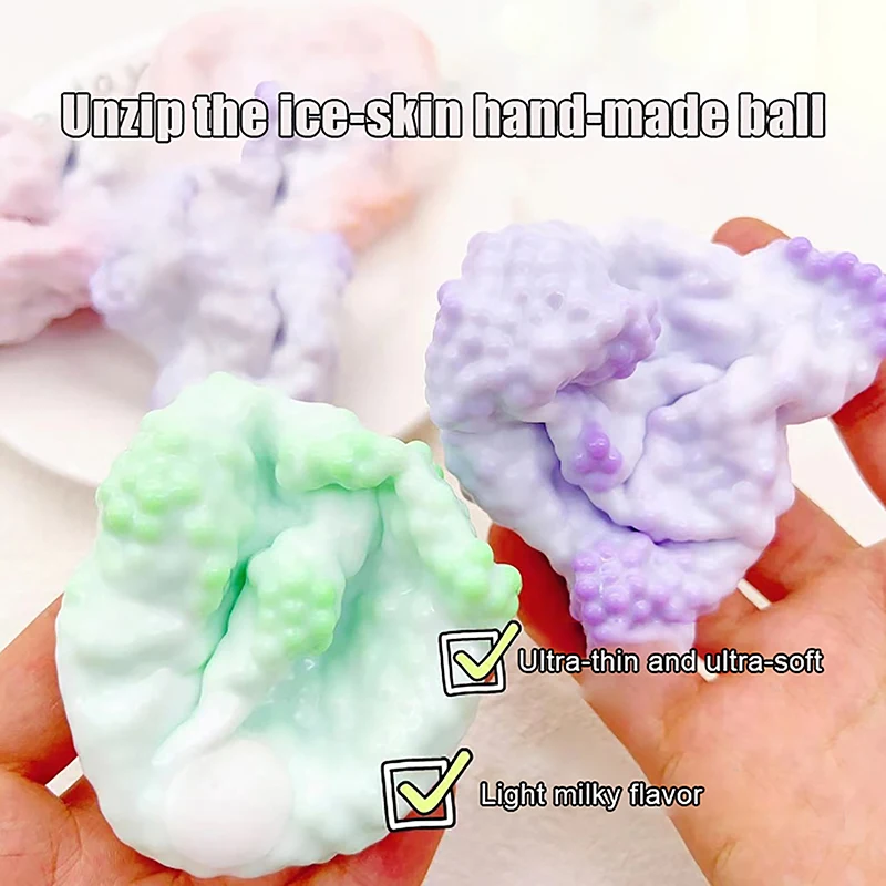 Cartoon Simulation Milky Fragrance Pearl Snow Skin Handmade Ball Squeeze Stress Relief Toy