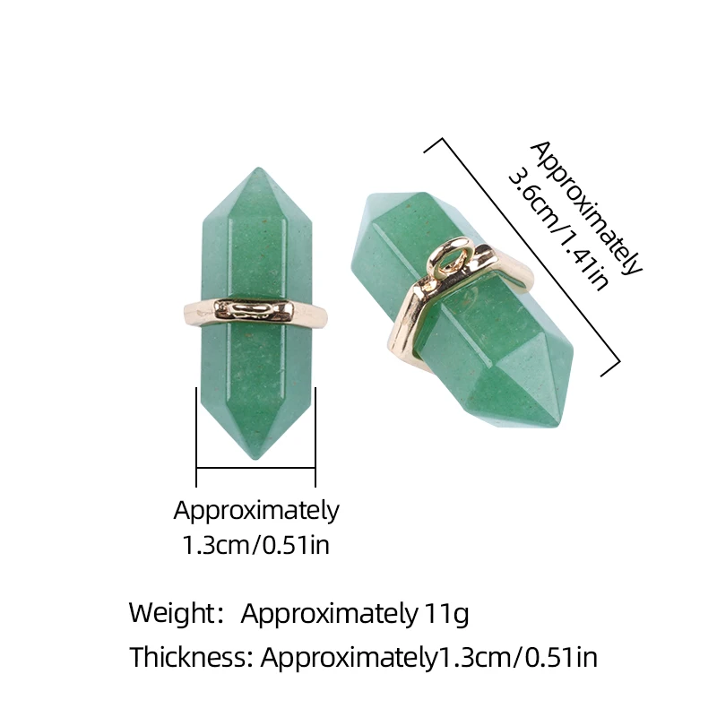 شفاء شقرا الأحمر جاسبر مزدوجة إنهاء سداسية الأحجار الكريمة قلادة لصنع المجوهرات النساء الرجال اليوغا قلادة سحر #4