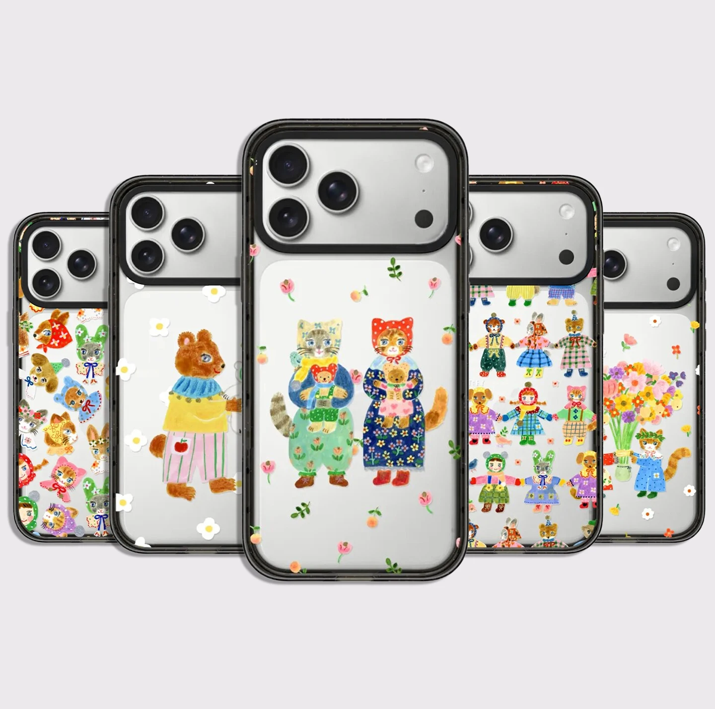 

Cartoon Cat Walking Impact Black Border Magnetic Phone Case Cover for IPhone 12 13 14 15 16 17 Pro Max Case for IPhone 17 Air
