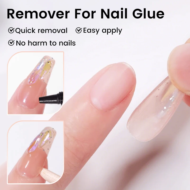 Ur açúcar 10g removedor de cola de unhas para pontas de unhas falsas remoção de gel imprensa falsa em unhas dissolução rápida ferramenta de arte de unhas de manicure líquida