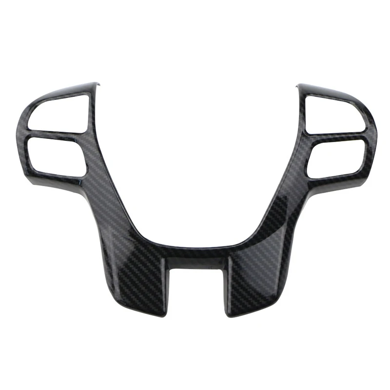 Carbon Fiber Steering Wheel Cover Trim Frame Decorator Sticker Car Accessories for Ford Ranger Everest Endeavour 2015+