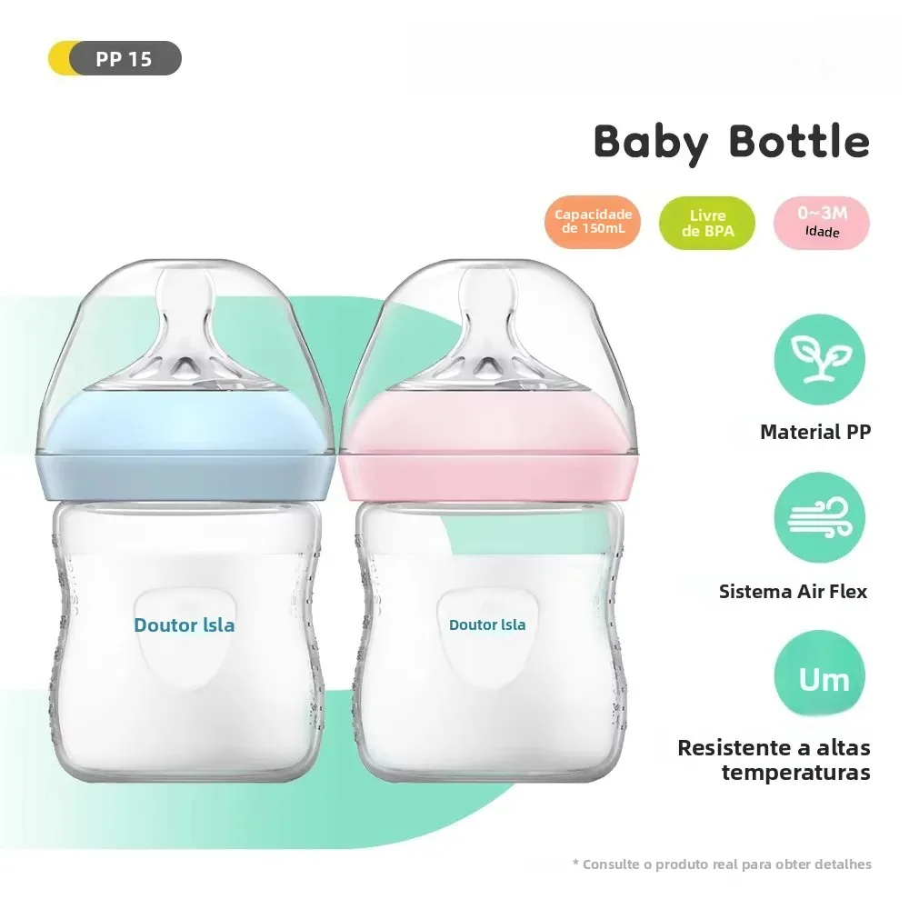 Garrafa de PP para bebês, 150/240/330ml, garrafa para bebês recém-nascidos com alça, garrafa de leite para alimentação, suprimentos para alimentação de recém-nascidos, livre de BPA
