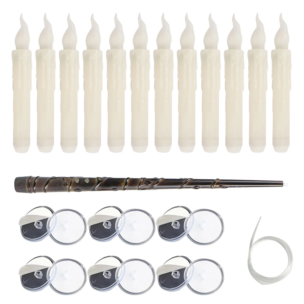 6.69in شموع نافذة معلقة ضوء دافئ زينة عيد الميلاد شمعدان لهب وامض 12 قطعة لحفلة عيد الميلاد والهالوين