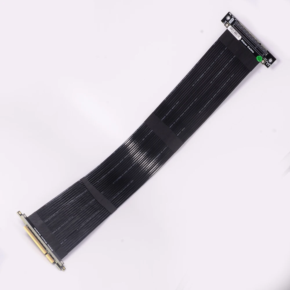 PCI-E X8 to X8 180 Degree Turn Splint Vertical Extension Cable 128GB/s Data Transfer CIe 4.0 Computer Upgrade Accessory