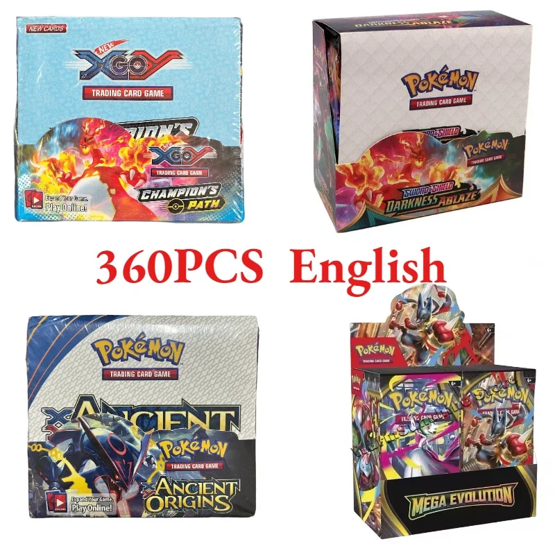 

1BOX/360 PCS Pokemon Card Black Bolt White Flare Champion's Path MEGA Prismatic Evolutions Skies English Booster Battle Cards